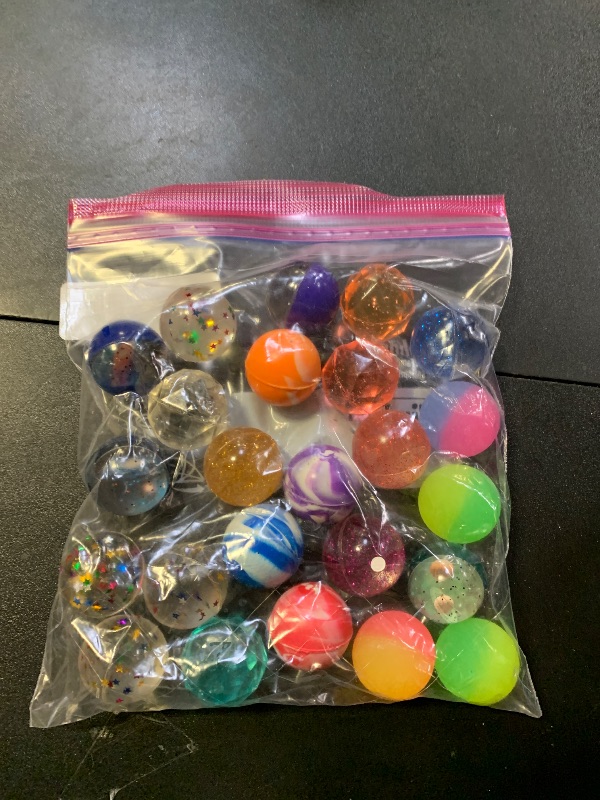 Photo 1 of Ecoofor 24 Pieces Bouncy Balls 32mm Bounce Balls 6 Styles High Bouncing Balls Toys for Kids Party Favors Birthdays Gift Classroom
