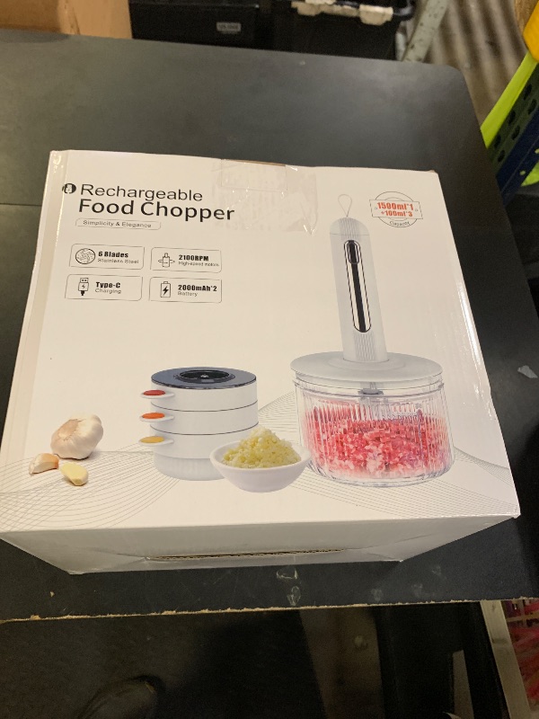 Photo 1 of TTFTTF Glass Food Processor with 3 Blades & 4 Bowls (8 Cup + 3x0.5 Cup), Small Food Processor& Meat Grinder - Compact Design for Meal Prep, Baby Food, Sauces - Dishwasher Safe