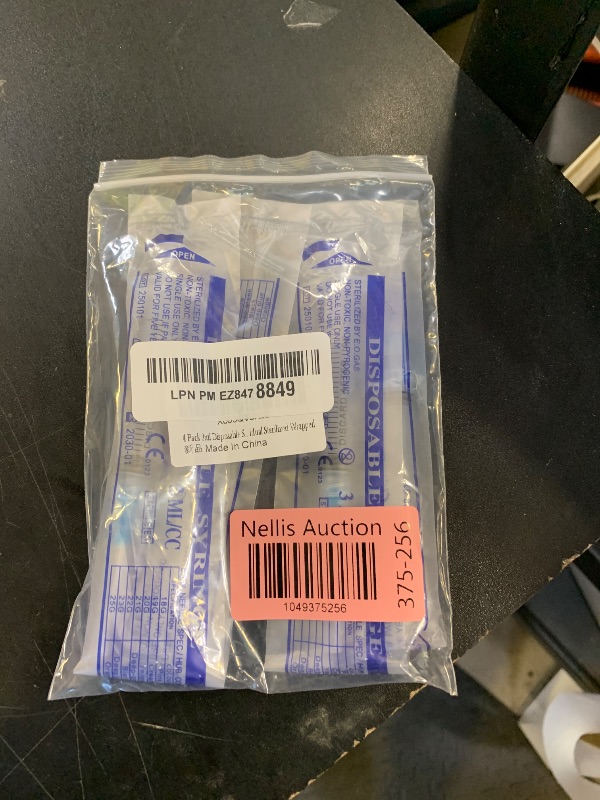 Photo 1 of 4 Pack 3ml Disposable Syringe with 23Ga 1.0 Inch, Luer Lock Syringes, Individual Sterilized Wrapped