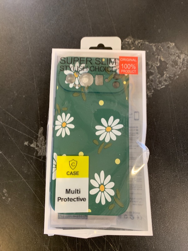 Photo 1 of LEECG for Google Pixel 9 Pro Case, Floral Pattern Design Slim Protective Phone Case Cover for Google Pixel 9 Pro 6.3", Daisy Green