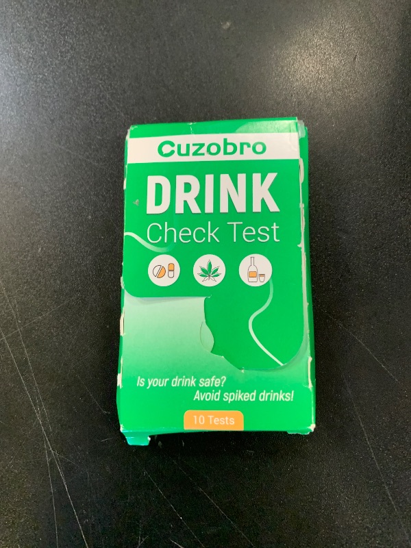 Photo 1 of Cuzobro 10 Strips - 10 Tests. Test Your Drink or Beverage. Escape Drink Spiking. Detect GHB or KETA in Seconds – Portable Personal Safety Kit for Bars, Clubs, and Parties.
