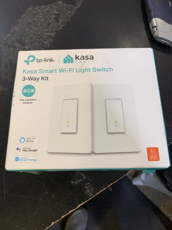 Photo 1 of Kasa Smart 3 Way Switch HS210 KIT, Needs Neutral Wire, 2.4GHz Wi-Fi Light Switch works with Alexa and Google Home, UL Certified, No Hub Required, White,2 Count (Pack of 1)