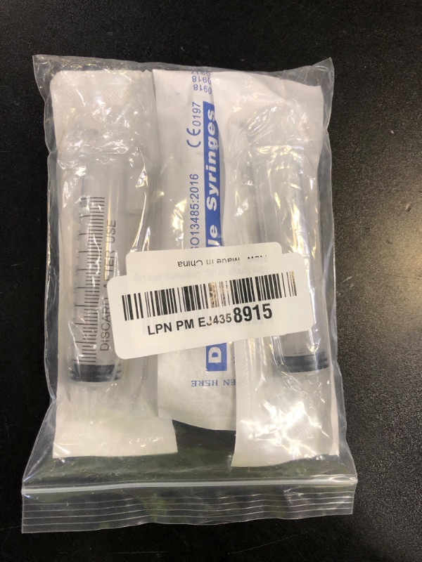 Photo 1 of 10ml Syringe for Liquid, Oral, Scientific Labs, Measurement, Dispensing, with Cap- 3 Pack