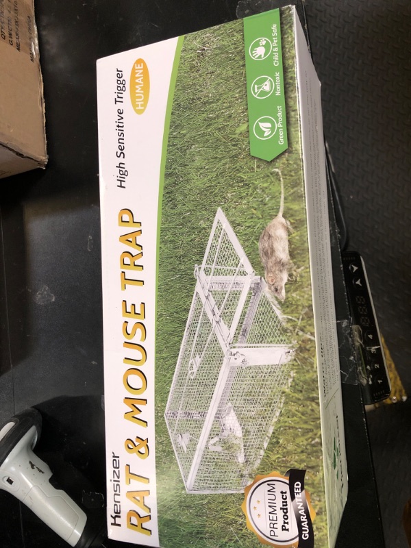 Photo 1 of Kensizer Humane Rat Trap, Chipmunk Rodent Trap That Work for Indoor and Outdoor Small Animal - Mouse Voles Hamsters Live Cage Catch and Release 1-Pack