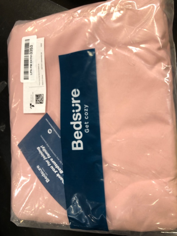 Photo 1 of Bedsure Duvet Cover Twin/Twin XL Size - Soft Double Brushed Bedding Set for Kids & Adults, Zipper Closure, 2 Pieces, Includes 1 Duvet Cover (68"x90") & 1 Pillow Sham, NO Comforter, Pale Blush