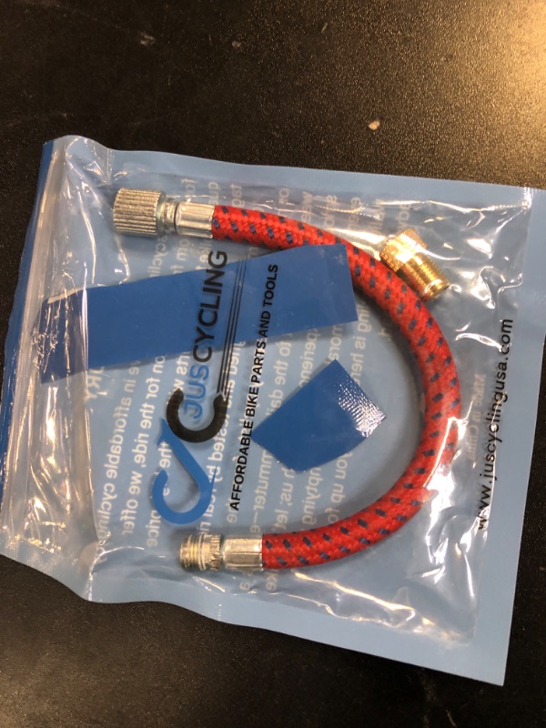 Photo 1 of Air Pump Inflator Extension Hose for Road Bike Bicycle MTB, Schrader Valve, High Pressure, 16.5CM, 2 pcs/Set