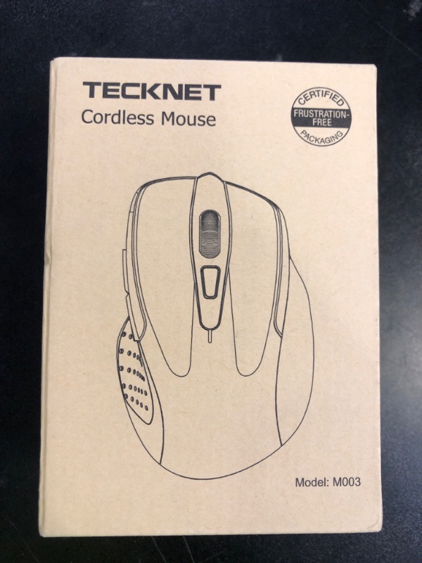 Photo 1 of TECKNET Wireless Mouse, 2.4G Ergonomic Optical Mouse, Computer Mouse for Laptop, PC, Computer, Chromebook, Notebook, 6 Buttons, 24 Months Battery Life, 2600 DPI, 5 Adjustment Levels