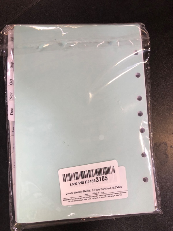 Photo 1 of newestor 2025-2026 Planner Refill for Mini Binder, Weekly & Monthly, July 2025 - June 2026, 5-1/2" x 8-1/2", Desk Size 4, 7 Holes