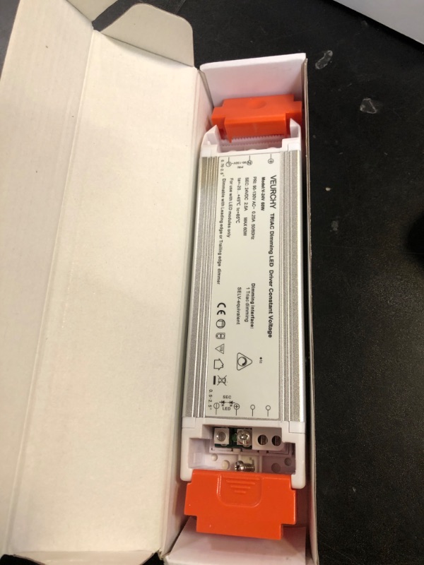 Photo 1 of VEURCHY 24V Dimmable LED Driver, 60 Watt Dimmable LED Power Supply AC 120V to DC 24V Compatible with Lutron & Leviton Dimmer Switches, 24 Volt Led Transformer 60W for Strip Lights Smooth Dimming