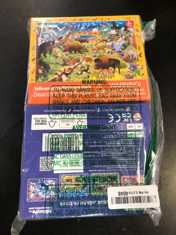 Photo 1 of QUOKKA Puzzles for Kids Ages 4-6 - 4 x 60 Puzzles for Toddlers 5-8 - Educational Search & Find Toy for 8-10 yo for Learning Forest Polar, USA National Park Animals & City Life
