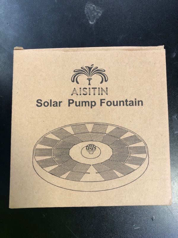 Photo 1 of AISITIN 2.5W Solar Bird Bath Fountain Pump, Solar Fountain Pump for Bird Bath with 6 Nozzles, 6.7" Solar Powered Water Fountain Pump for Garden, Ponds, Pool, Fish Tank, Aquarium and Outdoor