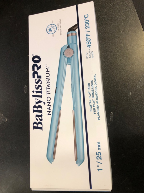 Photo 1 of BaBylissPRO Nano Titanium Flat Iron Hair Straightener, 1" Digital Hair Straightener Iron for Professional Salon Results and All Hair Types