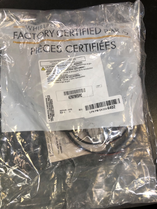Photo 1 of Whirlpool 4392065RC Maintenance Kit for Dryers – Replaces 8237, 279435, 279436, 279708, 279709, 279860, 8238, 8106, 279948, 80046, 4392065RC, 2014, 26000279435, 26000279436, 279708MS, 279709MS 29-Inch