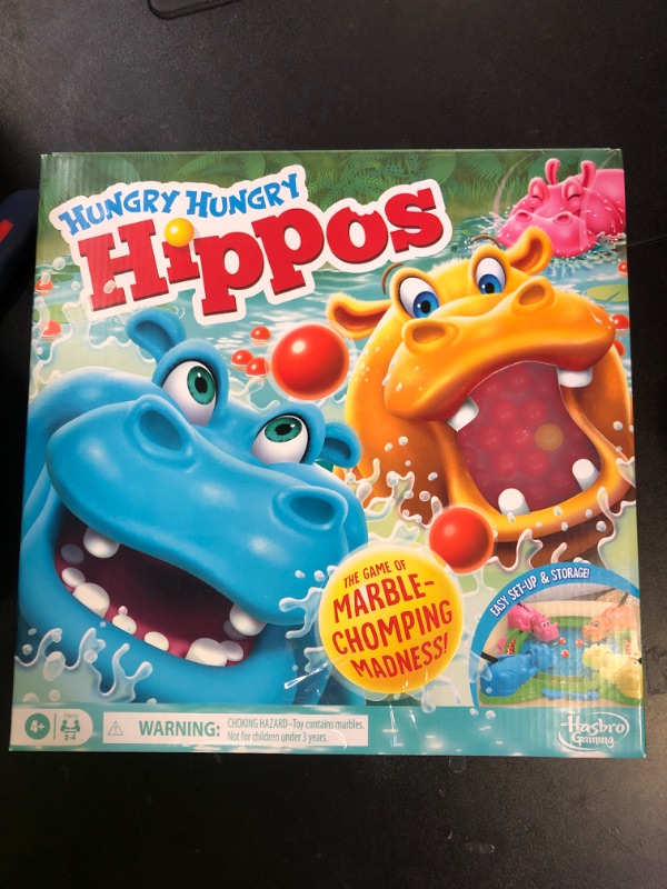 Photo 1 of Hungry Hungry Hippos Game for Preschoolers | Instant Marble Relaunch, Easy Set-Up & Storage| Ages 4 and Up | 2 to 4 Players | Kids Games