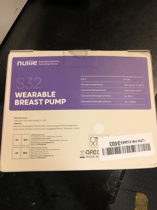 Photo 1 of Nuliie Hands-Free Breast Pump, Wearable Breastfeeding Pump 4 Modes 9 Levels with 18/21/24MM Flange, Electric Breast Pump Portable, Replaced Pumping Accessories Included (Ghostwhite, 2 Packs)