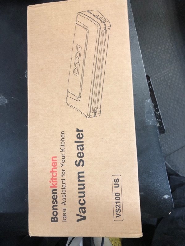Photo 1 of [Updated 2025] Bonsenkitchen Vacuum Sealer Machine + 40 Vacuum Bags, Fast-Compact/Multi-Functional Food Vacuum Sealer with External Vacuum System, Silver