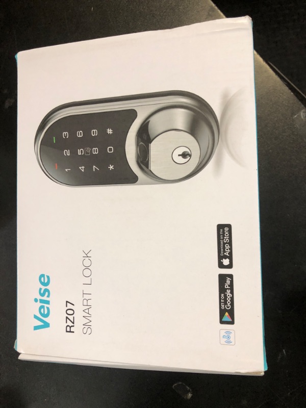 Photo 1 of Veise RZ07 Smart Lock, Fingerprint Door Lock, 7-in-1 Keyless Entry with App Control, Electronic Touchscreen Keypad Deadbolt, Biometric Smart Locks for Front Door, Satin Nickel