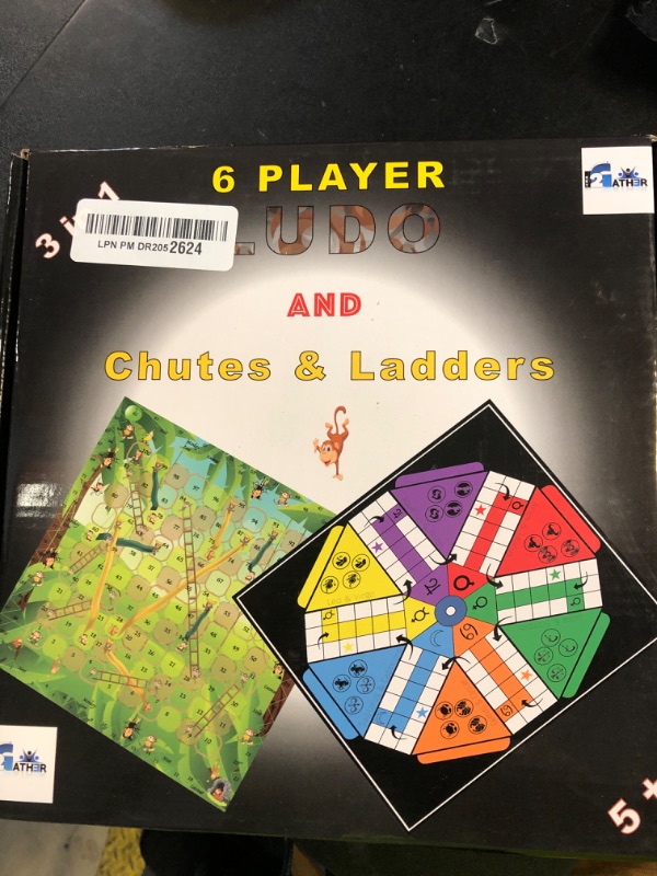 Photo 1 of 6 Player Ludo Board Game + Chutes and Ladders Foldable