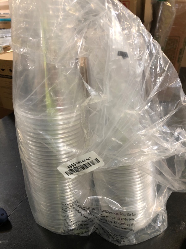 Photo 1 of Freshware Clear Plastic Cups [100 Pack - 20 oz] Disposable Cups for Iced Coffee, Smoothie, Milkshake, Cold Drinks