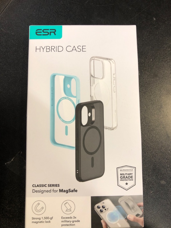 Photo 1 of ESR for Phone 16 Plus Case, Compatible with MagSafe, Shockof Military-Grade tection, Magnetic Phone Case for Phone 16 Plus, Classic Hybrid Case (HaloLock), Frosted Black