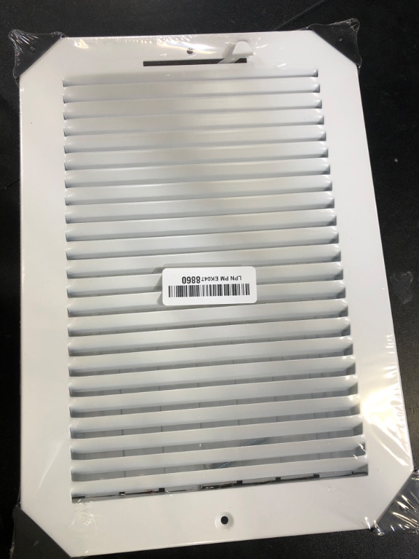 Photo 1 of HVAC Premium 12" X 8" 1-Way AIR Supply Grille - Vent Cover & Diffuser - Flat Stamped Face - White [Outer Dimensions: 13.75"w X 9.75"h]