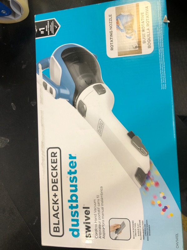 Photo 1 of BLACK+DECKER dustbuster AdvancedClean Cordless Handheld Vacuum, Compact Home and Car Vacuum with Crevice Tool (CHV1410L)