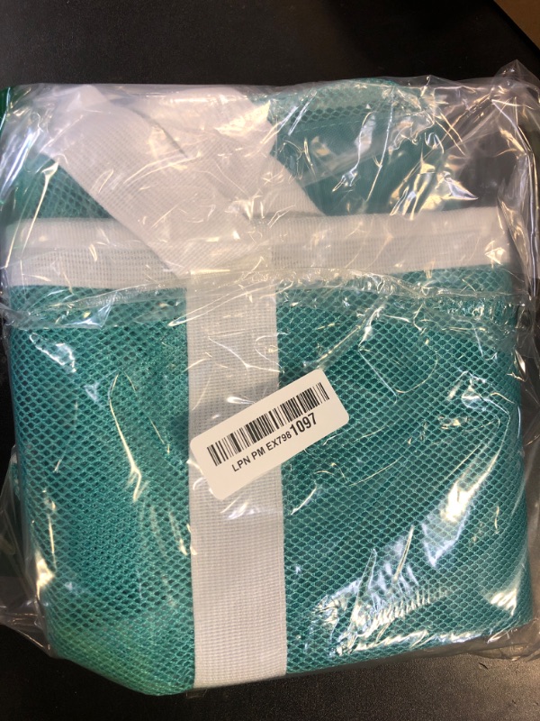 Photo 1 of F-color Foldable XL Mesh Beach Bag, 9-Pockets Lightweight Beach Bag for Women with Bottom Waterproof-Sandproof for Pool Cruise Ship Travel Beach Vacation Essentials, Mint Green