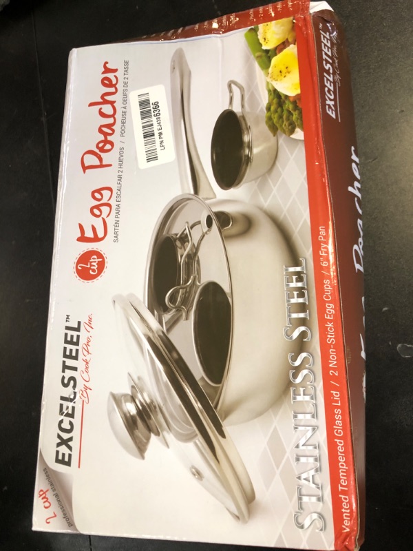 Photo 1 of Excelsteel 18/10 Stainless Steel 2 Cup Egg Poacher, Non Stick Easy Use Kitchenware Rust Resistant Stove Top Breakfast Brunch Cooking Pan