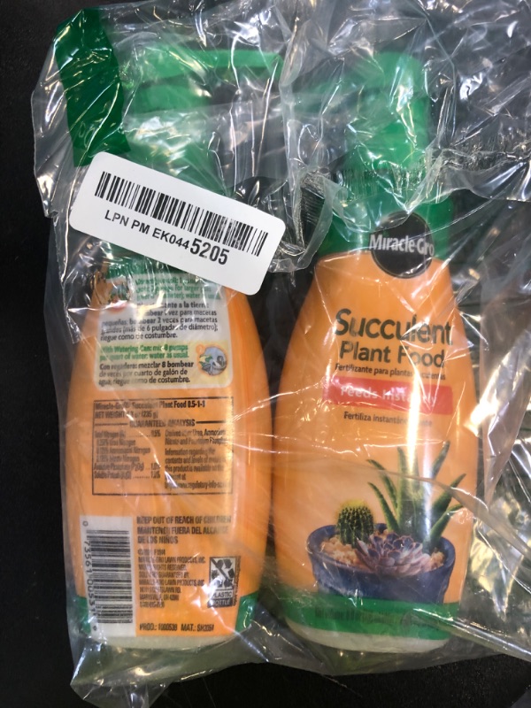 Photo 1 of Miracle-Gro Succulent Plant Food, 8 oz., For Succulents including Cacti, Jade, And Aloe