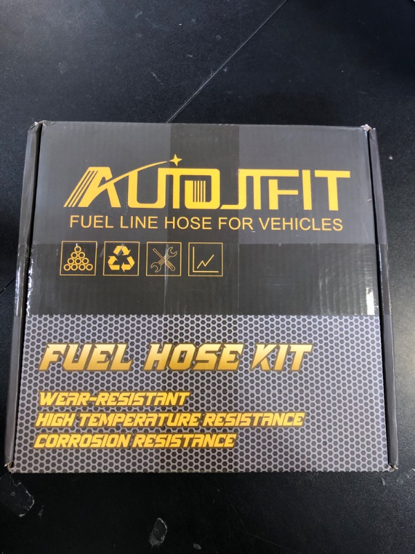 Photo 1 of Autoutfit AN6 15FT Automatic Transmission Cooler Line Kit For 4L60E 4L65E - Black Nylon Braided Hose Kit