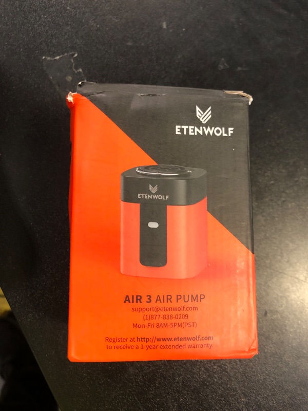 Photo 1 of ETENWOLF AIR 3 Air Pump for Inflatables with 2600 mAh Battery & Camping Light, Ultra-Fast and Mini Electric Air Pump, Inflate Deflate for Air Mattress, Pool Floats, Vacuum Storage Bags