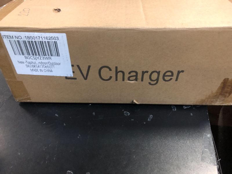 Photo 1 of TopAutoGear Level 2 EV Charger, 50Amp 220V-240V NEMA 14-50 Plug, 25FT Cable Portable Electric Car Charger for Home Use and Ourdoor Charging Fit for All SAE J1772 EV Charging with Delay Timer Function