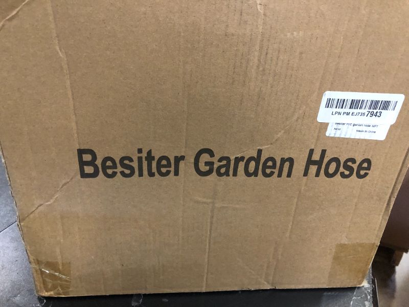 Photo 1 of Besiter Heavy Duty Garden Hose 5/8" 50FT: Flexible Rubber Water Hose with 10 Function Sprayer - Leakproof Hose Male to Female Fittings - Durable Hose for Yard, Lawn, Car Wash, Outdoor, Watering