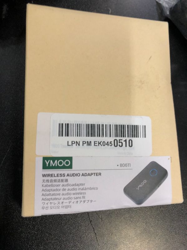 Photo 1 of YMOO Bluetooth 5.3 Transmitter Receiver for TV/Airplane, Supports 2 Headphones/Speaker with AptX Adaptive & Low Latency, 3.5mm Jack Aux HiFi Stereo Wireless Audio Adapter for Flight, Travel, Planes