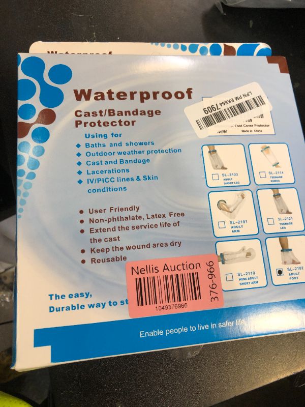Photo 1 of 100% Waterproof Foot Cast Cover Wound Protector for Shower Bath, Watertight Cast Bag Covers for Broken Surgery Foot, Wound and Burns - Reusable [2025 Upgrade]