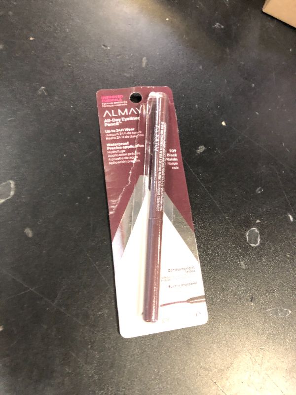 Photo 1 of Almay All-Day Eyeliner Pencil, Hypoallergenic, Cruelty-Free, Smudge-Proof, Ophthalmologist Tested, Long Wearing and Water Resistant, 209 Black Raisin, 0.01 oz