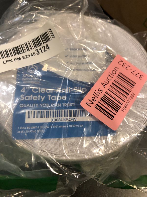 Photo 1 of SPARTAN INDUSTRIAL - 4" X 36' Frosted Anti-Slip Tape Roll - Non-Skid Tape for Outdoor Steps, Tubs, Boats, and More Surfaces