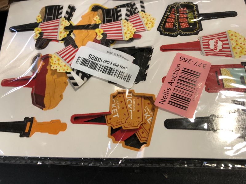 Photo 1 of 40 Pcs Movie Night Cupcake Toppers - Perfect Party Decorations for Birthdays, Hollywood Baby Showers, and Themed Cakes