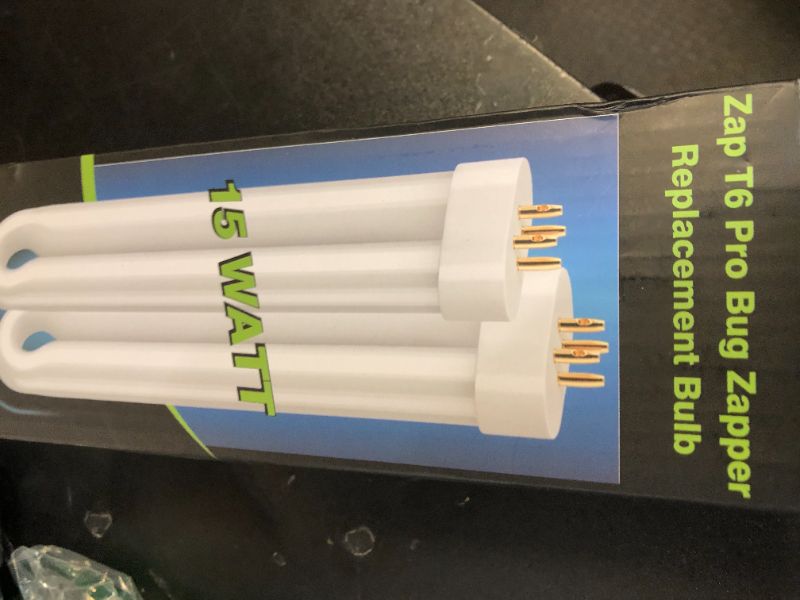 Photo 1 of GOOTOP Replacement Bulb for Zap T6 Pro, K15, T9, X3 Bug Zapper Outdoor, 15W, 4-Pin Base, U Shaped Twin Tube Bulb for Outdoor Mosquito Zapper,2 Pack