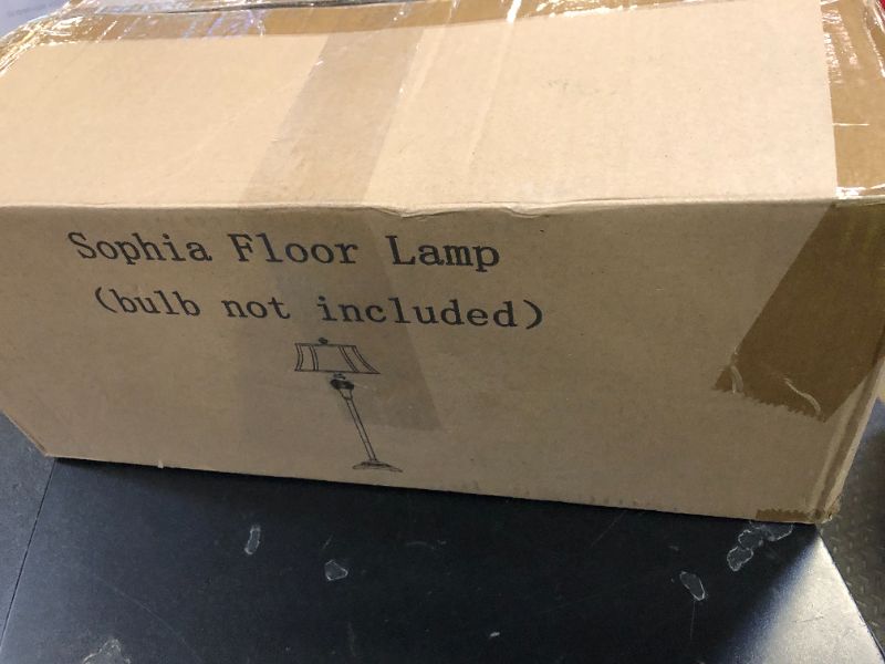 Photo 1 of Sucolite Vintage Floor Lamp for Living Room, Traditional Farmhouse Tall Standing Lamp, Mid-Century Antique Pole Lamp for Bedroom Reading with White Fabric Shade, Rustic Bright Lighting Home Decor