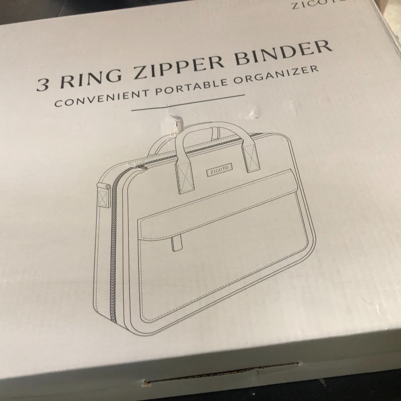 Photo 1 of Sturdy 3 Ring Zipper Binder With Shoulder Strap For School - Beautiful 2 Inch Zip Up Binder with Extra Pockets Holds 500 Sheets, Books & Laptop - Easy to Carry and Made Of Durable Premium Fabrics