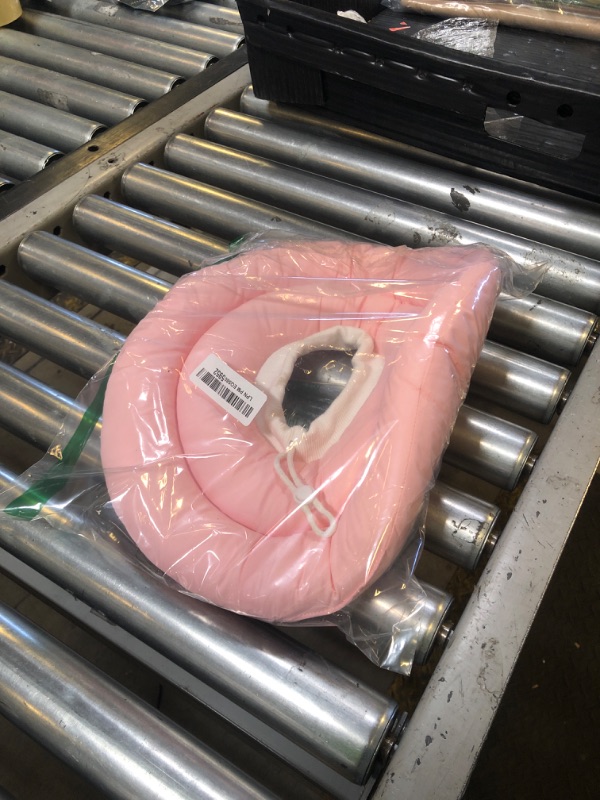 Photo 1 of IDOMIK Dog Recovery Collar, Waterproof Soft Dog Cone After Surgery, Comfy Protective Elizabethan Collar Alternative for Dogs Cats, Adjustable Pet Neck Donut Cone Anti-Licking Biting Wounds,Pink,L
