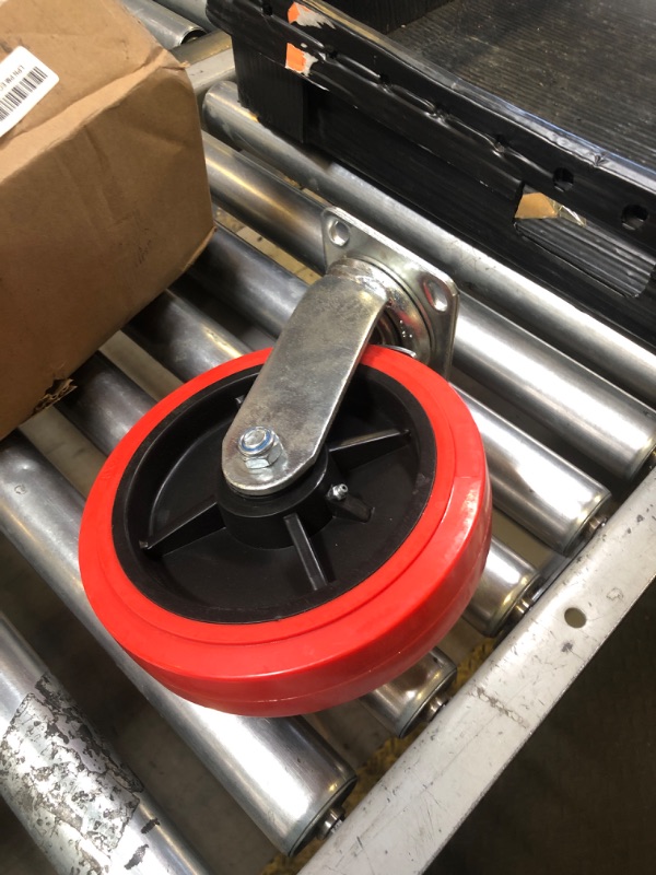 Photo 1 of HANDSAMMU  Industrial Casters-Polyurethane on Polyolefin Swivel Casters, Heavy Duty Casters with 1500 lb Capacity, Caster Wheels for Toolbox, Workbench, Industrial Equipment?1Brake?