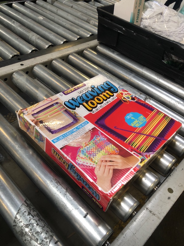 Photo 1 of Made By Me Easy Steps Weaving Loom for Kids, Includes 165 Loom Loops & 1 Weaving Loom with Loom Hook, Makes 4 Projects, Hook & Loop Potholder Kit, DIY Weaving Kit, Potholder Loom Kit, Kids Crafts