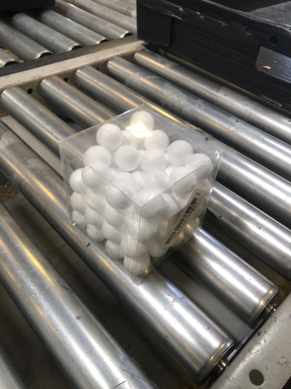 Photo 1 of Crafjie Craft Foam Balls 66-Pack 1 Inch in Diameter, Polystyrene for DIY Arts and Crafts, Ornaments, Smooth Polystyrene Foam, Balls for Decoration Household School Projects, White