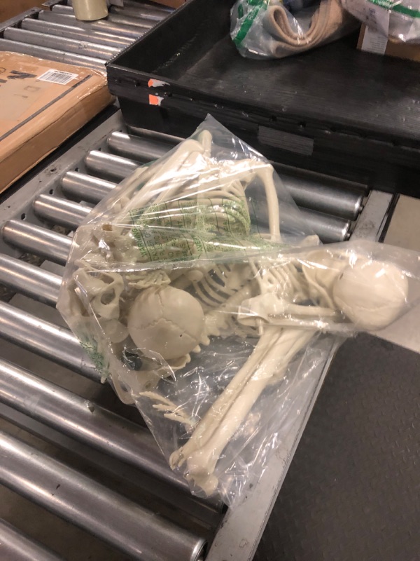 Photo 1 of LUKBERA 2PCS Halloween Posable Skeletons, 3FT Full Body Human Skeleton with Movable Joints for Halloween Haunted House Graveyard Party Scary Decor