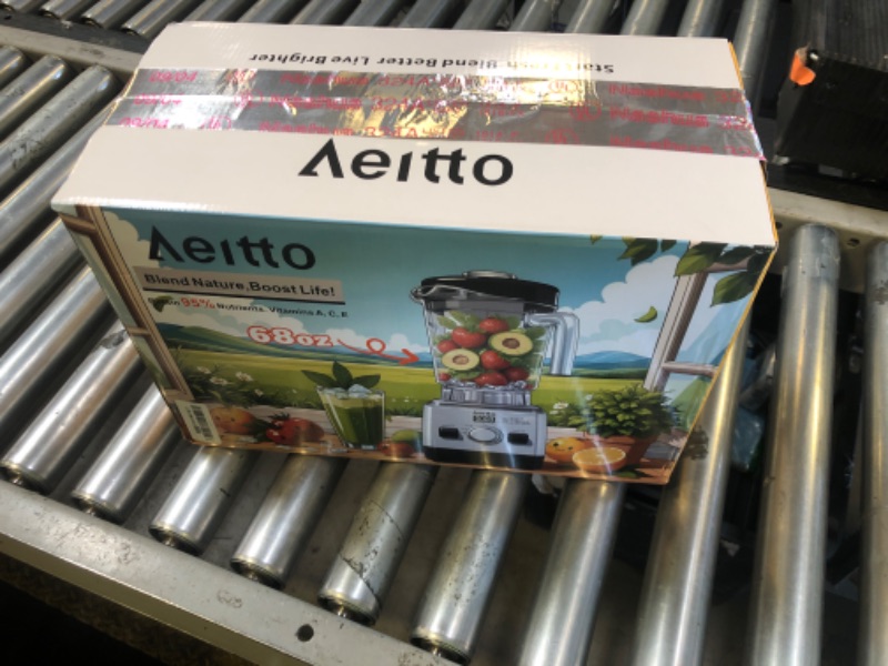 Photo 1 of Aeitto Blenders for Kitchen with 68Oz. Large Capacity, 1800W Max Power Smoothie Blender, 3 Preset Programs & 7 Speeds, Professional Countertop Blender for Smoothies, Ice Crush, Frozen Drinks, Silver