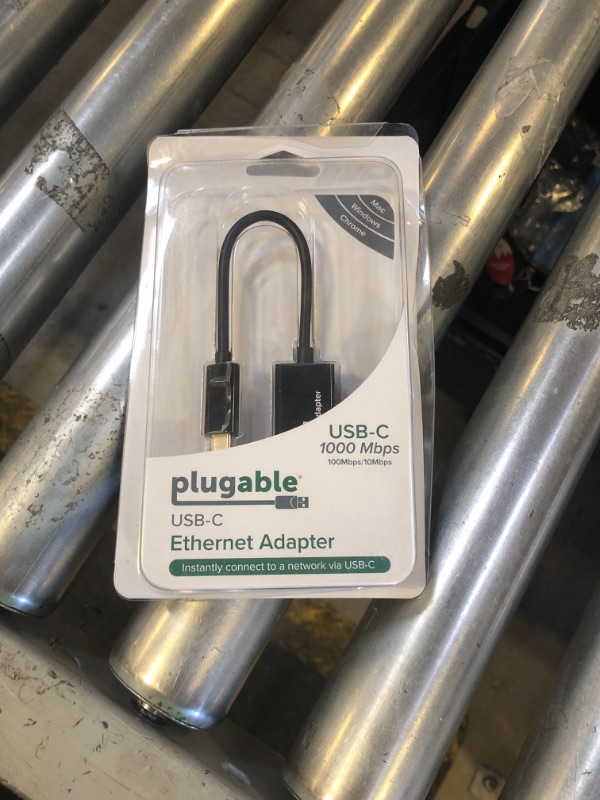 Photo 1 of Plugable USB C to Ethernet Adapter, Fast and Reliable Thunderbolt or USB C to Gigabit Ethernet Adapter, Compatible with Windows, Mac, iPhone 15, ChromeOS, Dell XPS, Switch