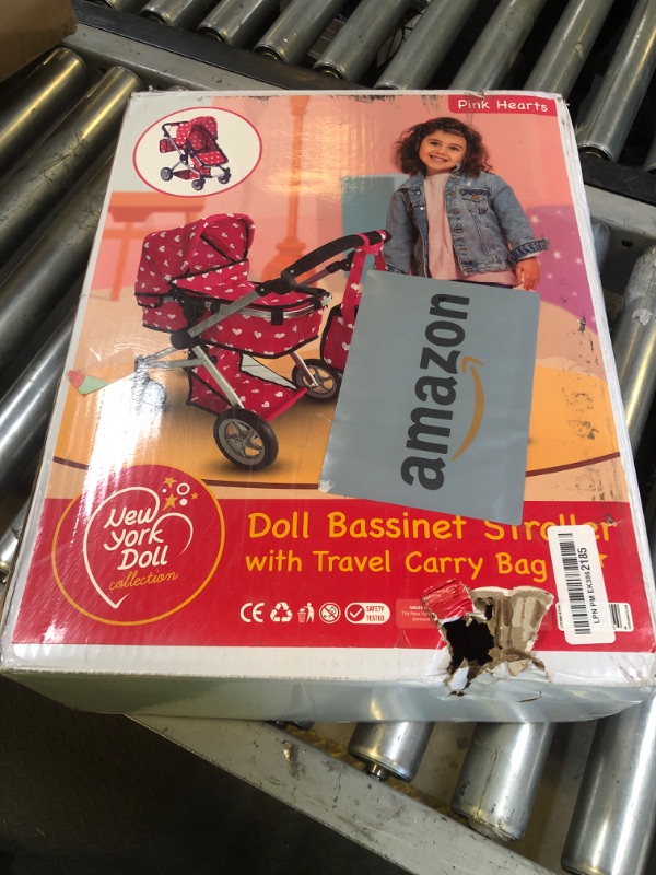 Photo 1 of Convertible Combo Baby Doll Stroller for 3 Year Old Girls & Up | Play Toy Baby Stroller for Dolls, Folding Adjustable Bassinet Carriage Buggy with Storage Basket Converts to Sit Up Pushcart Pram