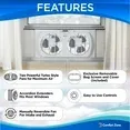 Photo 1 of Comfort Zone 9" Twin Window Fan with Auto-Locking Expanders, 2 Speeds, White